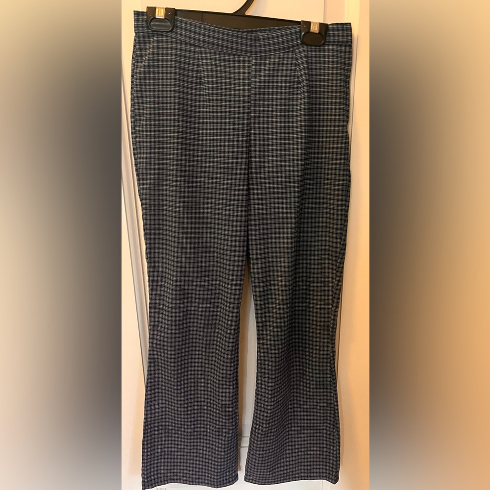 My Michelle Flare Plaid Trousers